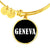 Geneva v01w - 18k Gold Finished Bangle Bracelet