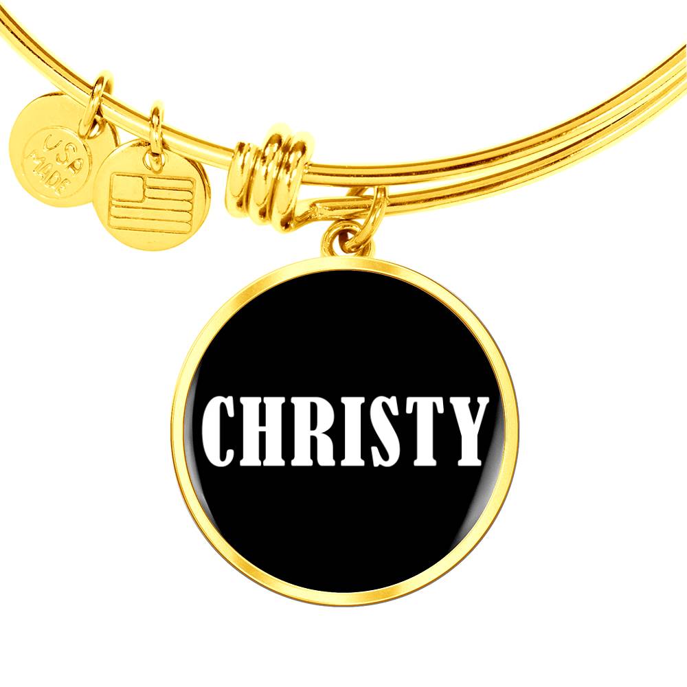 Christy v01w - 18k Gold Finished Bangle Bracelet