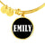 Emily v01w - 18k Gold Finished Bangle Bracelet