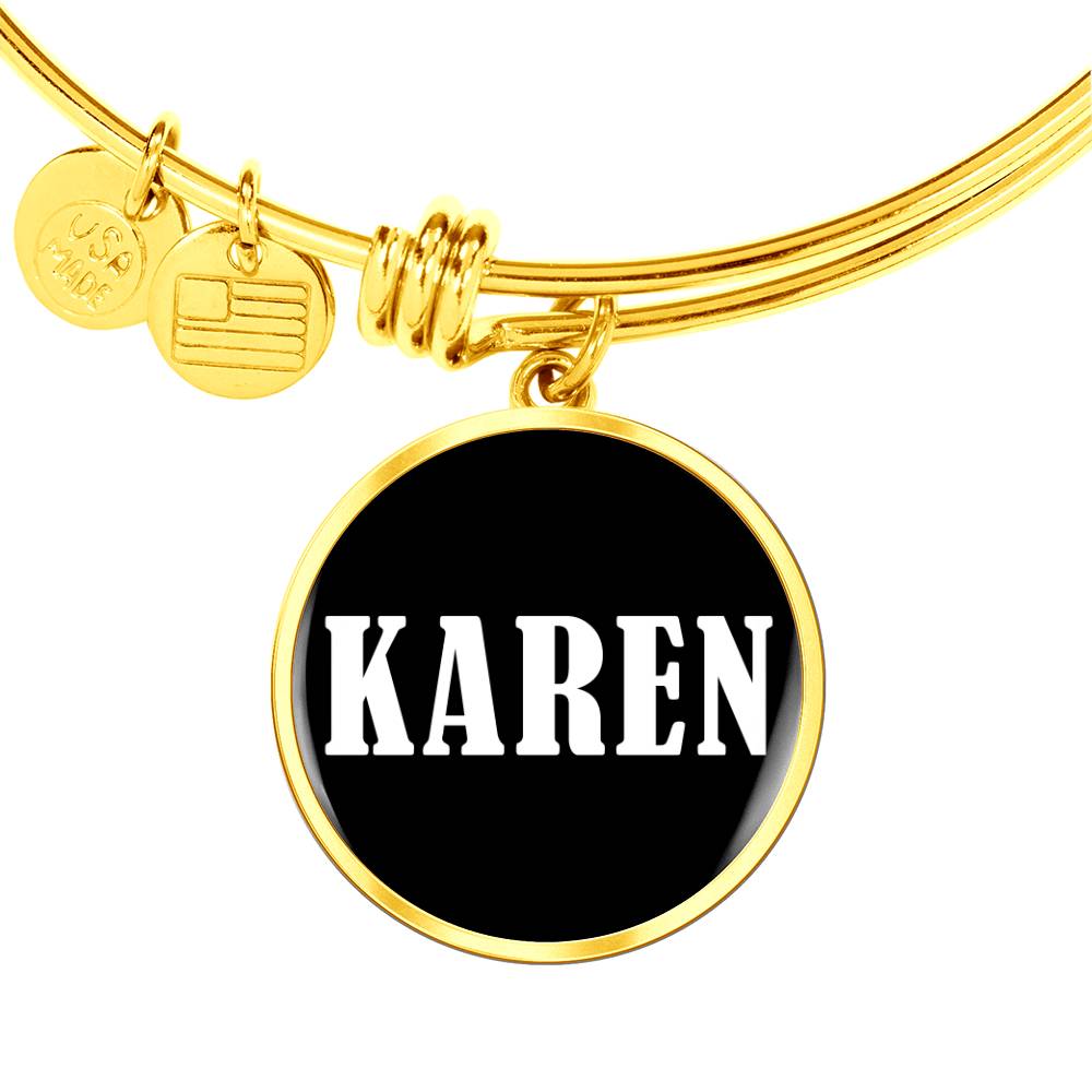 Karen v01w - 18k Gold Finished Bangle Bracelet
