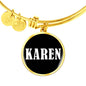 Karen v01w - 18k Gold Finished Bangle Bracelet