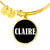 Claire v01w - 18k Gold Finished Bangle Bracelet