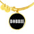 Bobbie v01w - 18k Gold Finished Bangle Bracelet