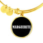 Marguerite v01w - 18k Gold Finished Bangle Bracelet