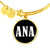 Ana v01w - 18k Gold Finished Bangle Bracelet