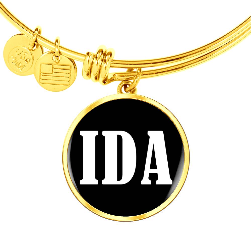 Ida v01w - 18k Gold Finished Bangle Bracelet