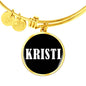 Kristi v03 - 18k Gold Finished Bangle Bracelet