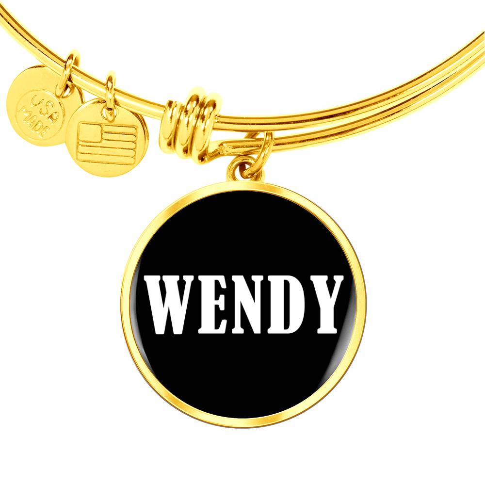 Wendy v01w - 18k Gold Finished Bangle Bracelet