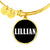Lillian v01w - 18k Gold Finished Bangle Bracelet