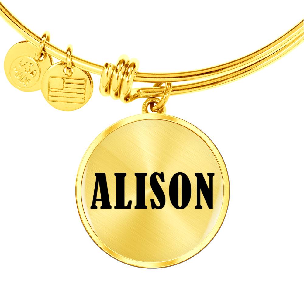 Alison v01 - 18k Gold Finished Bangle Bracelet