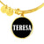 Teresa v01w - 18k Gold Finished Bangle Bracelet