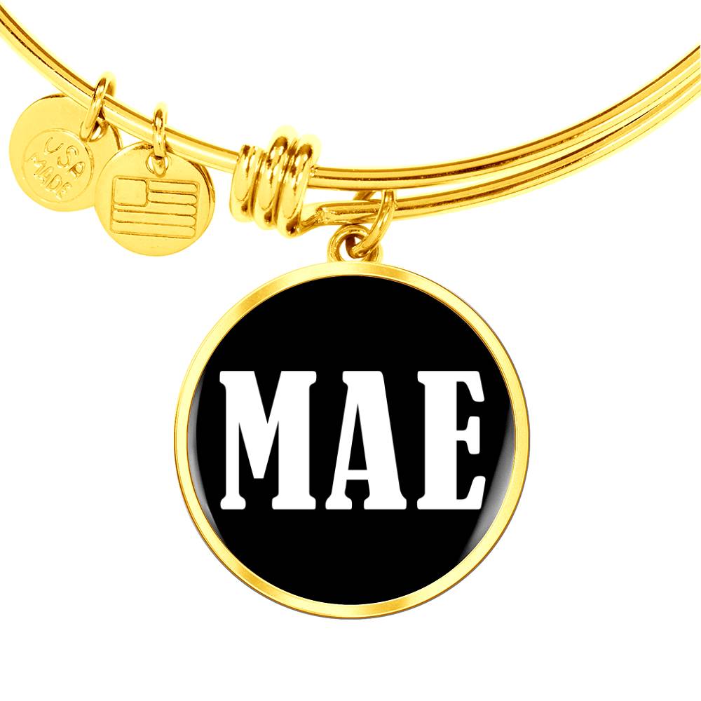 Mae v01w - 18k Gold Finished Bangle Bracelet
