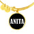 Anita v01w - 18k Gold Finished Bangle Bracelet