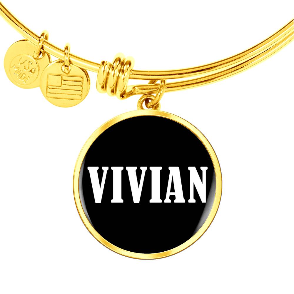 Vivian v01w - 18k Gold Finished Bangle Bracelet