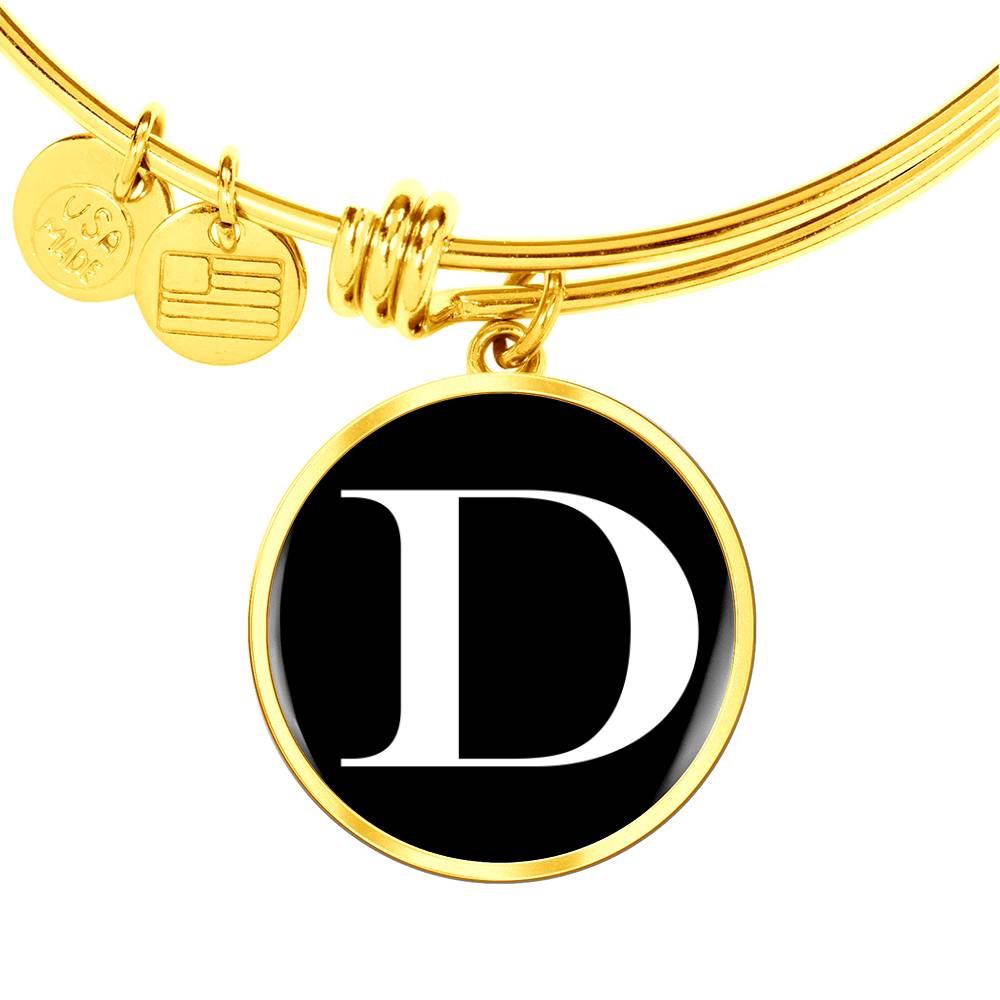 Initial D v3a - 18k Gold Finished Bangle Bracelet