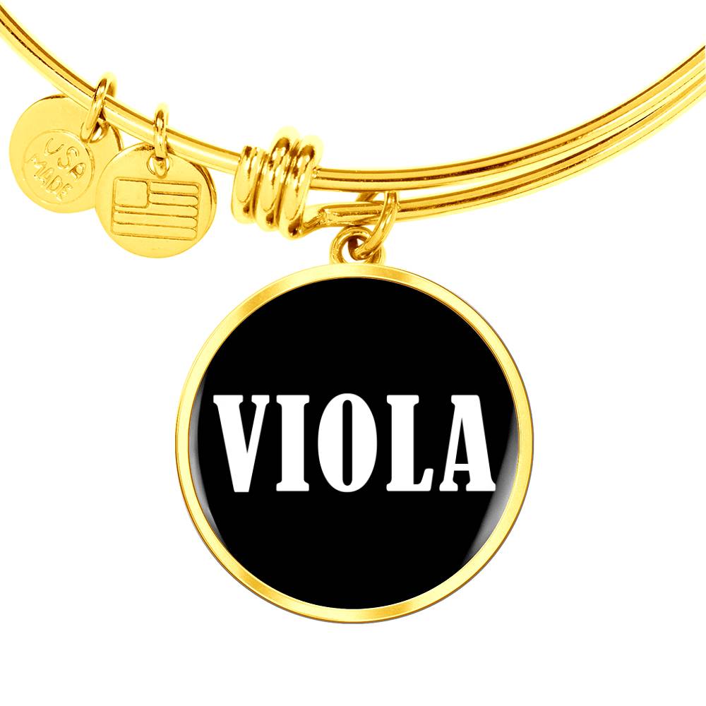 Viola v01w - 18k Gold Finished Bangle Bracelet