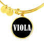 Viola v01w - 18k Gold Finished Bangle Bracelet