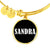 Sandra v01w - 18k Gold Finished Bangle Bracelet