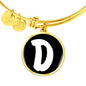 Initial D v3b - 18k Gold Finished Bangle Bracelet