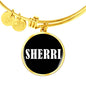 Sherri v01w - 18k Gold Finished Bangle Bracelet