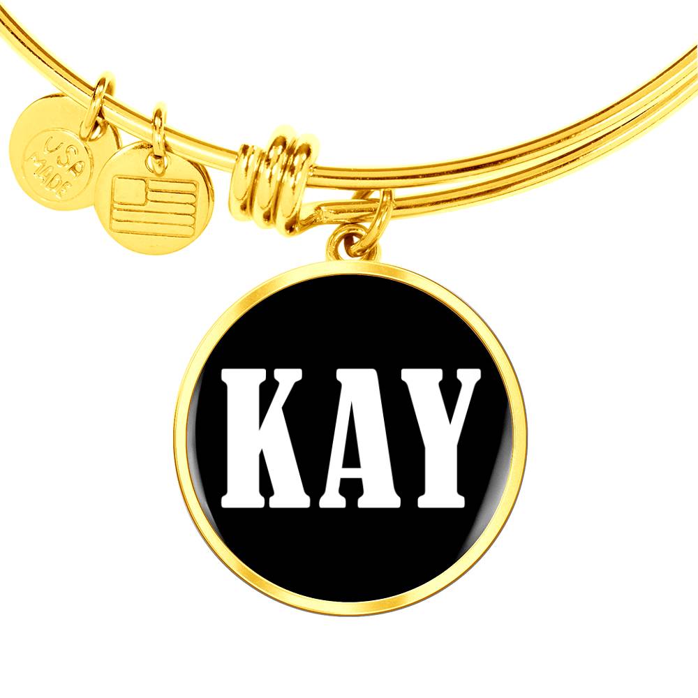 Kay v01w - 18k Gold Finished Bangle Bracelet