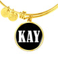 Kay v01w - 18k Gold Finished Bangle Bracelet