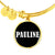 Pauline v01w - 18k Gold Finished Bangle Bracelet