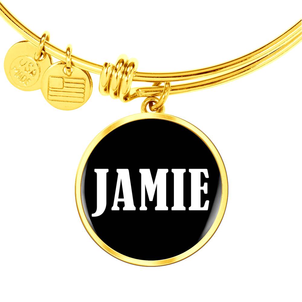 Jamie v01w - 18k Gold Finished Bangle Bracelet