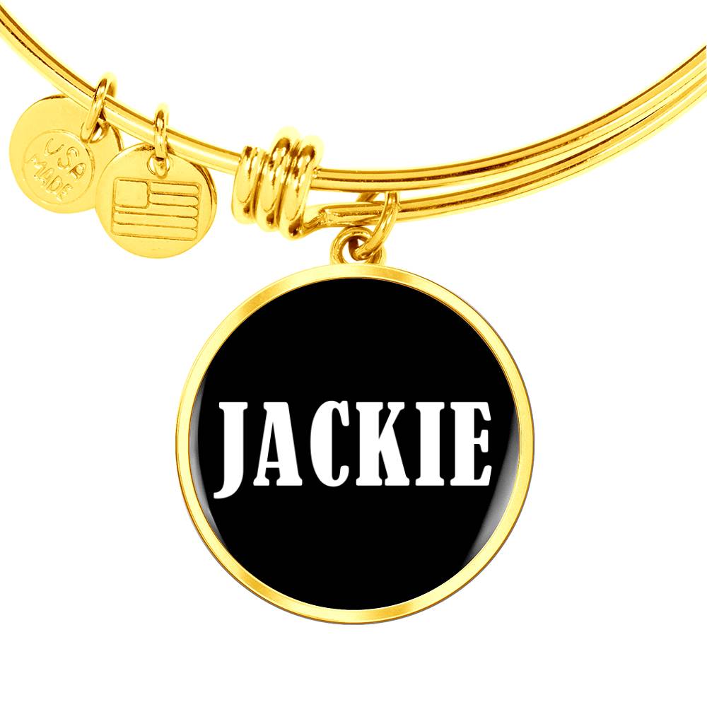 Jackie v01w - 18k Gold Finished Bangle Bracelet