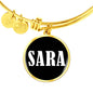 Sara v01w - 18k Gold Finished Bangle Bracelet