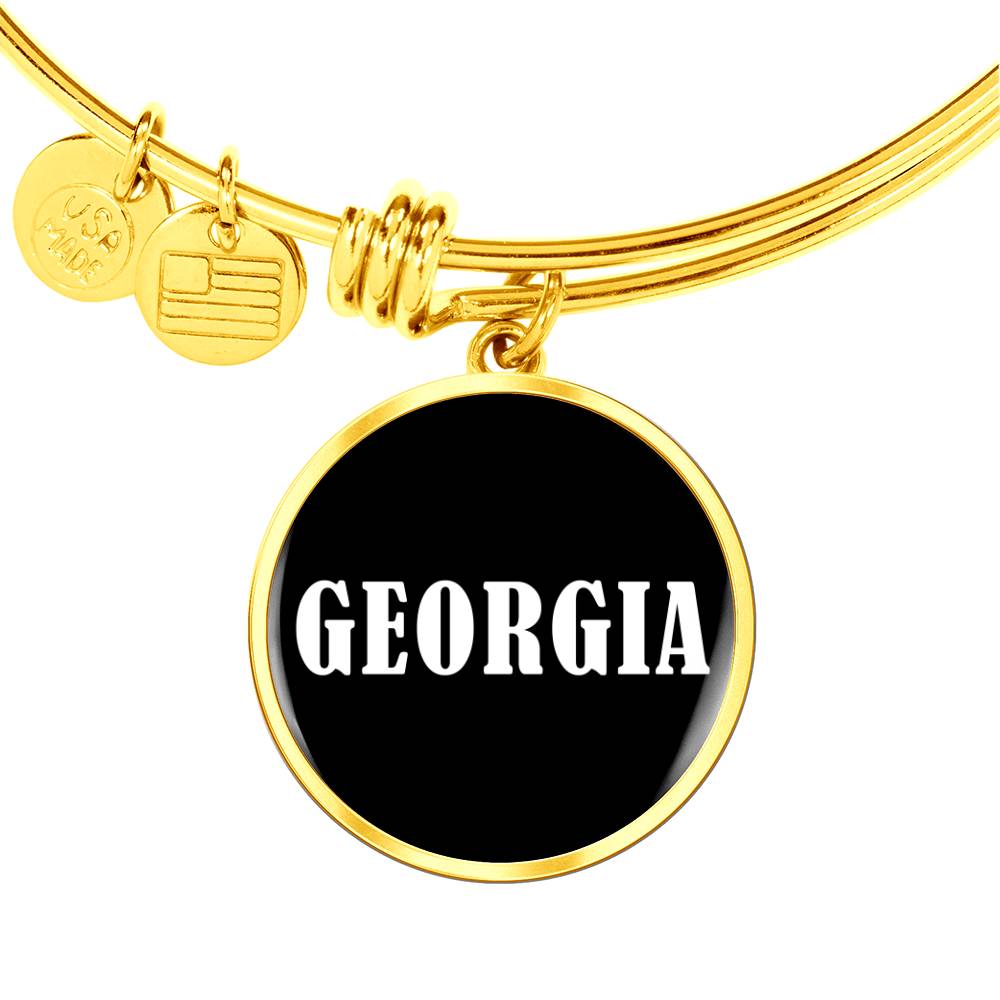 Georgia v01w - 18k Gold Finished Bangle Bracelet