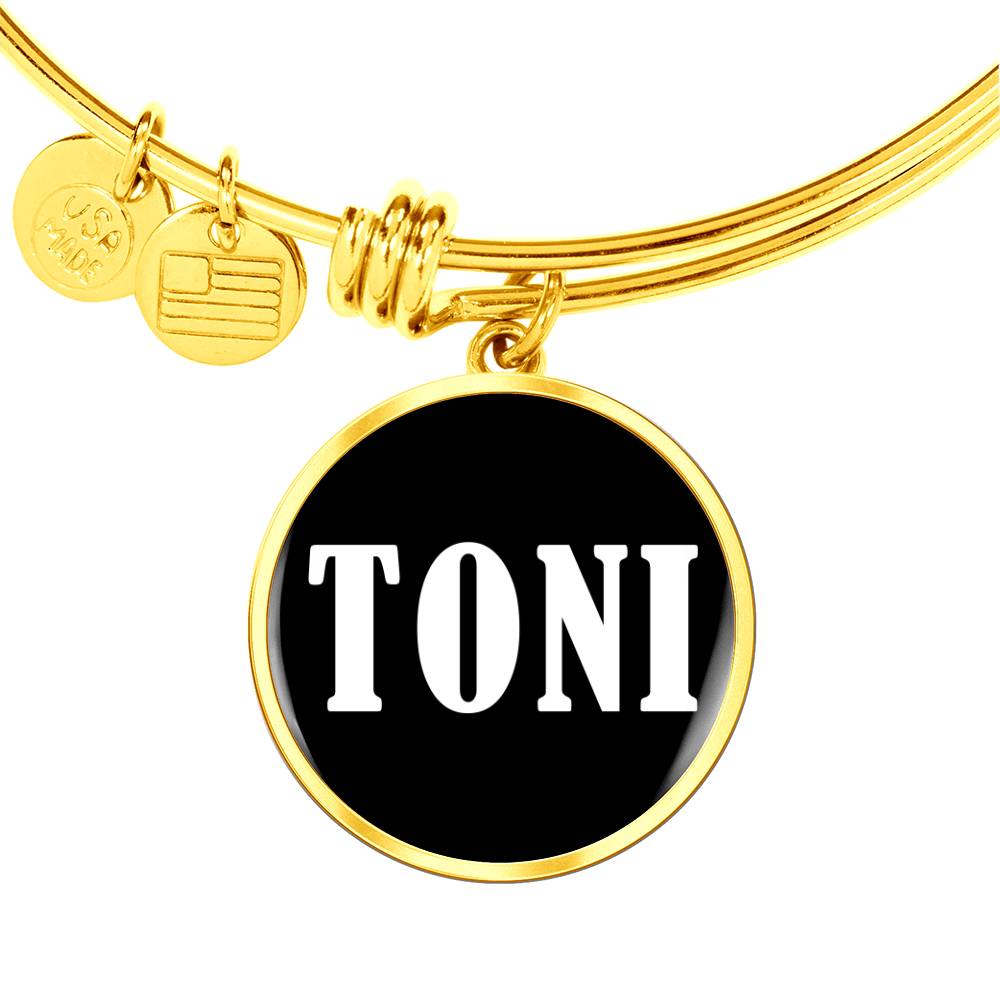 Toni v01w - 18k Gold Finished Bangle Bracelet