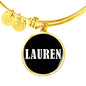 Lauren v01w - 18k Gold Finished Bangle Bracelet