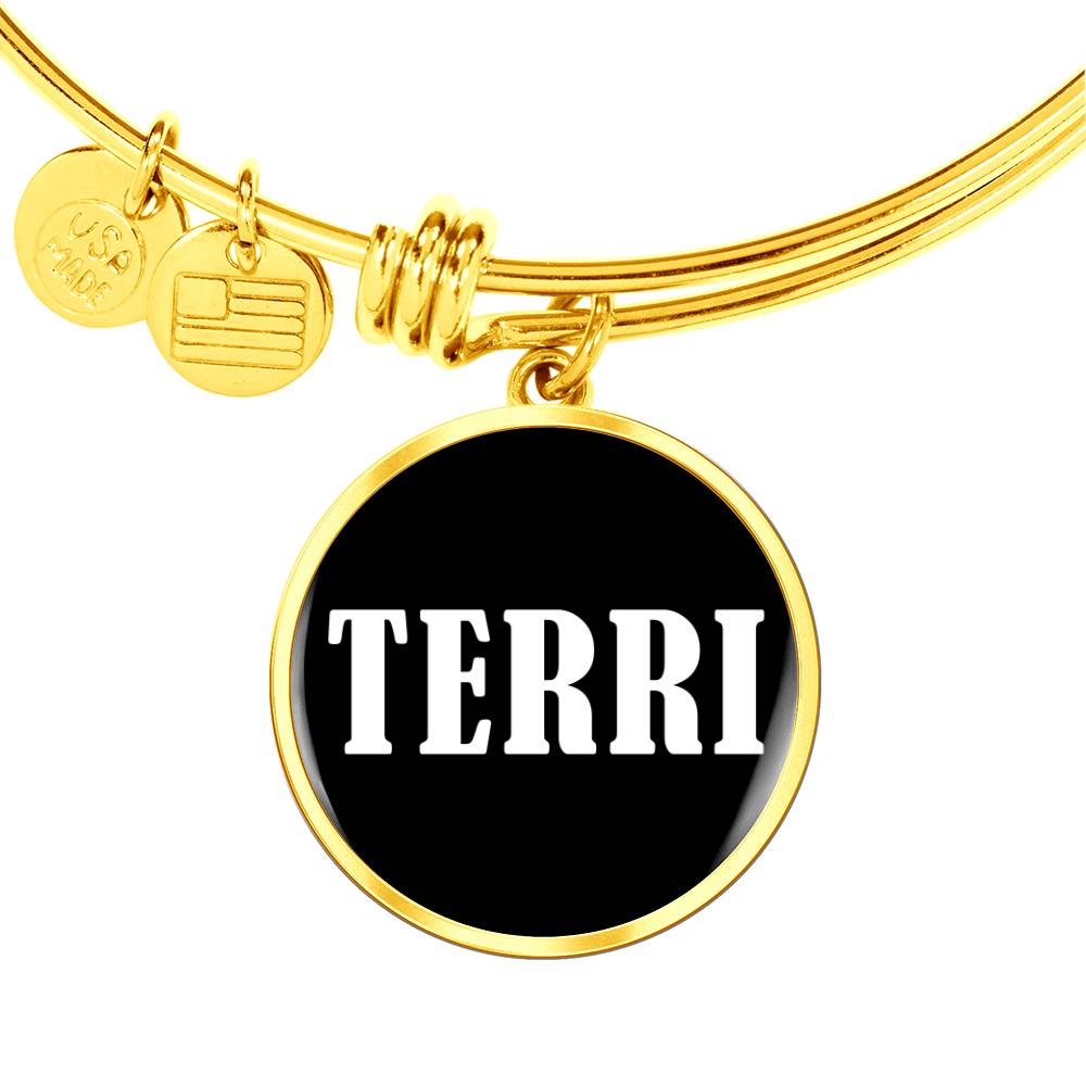 Terri v01w - 18k Gold Finished Bangle Bracelet