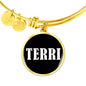 Terri v01w - 18k Gold Finished Bangle Bracelet