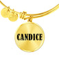 Candice v01 - 18k Gold Finished Bangle Bracelet