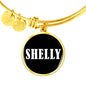 Shelly v01w - 18k Gold Finished Bangle Bracelet