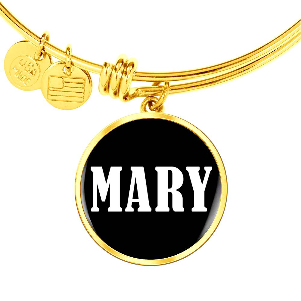 Mary v01w - 18k Gold Finished Bangle Bracelet
