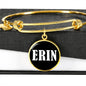Erin v01w - 18k Gold Finished Bangle Bracelet