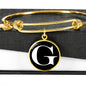 Initial G v3a - 18k Gold Finished Bangle Bracelet