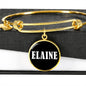 Elaine v01w - 18k Gold Finished Bangle Bracelet