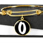 Initial O v3b - 18k Gold Finished Bangle Bracelet