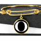Initial O v3a - 18k Gold Finished Bangle Bracelet