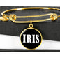 Iris v03 - 18k Gold Finished Bangle Bracelet