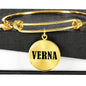 Verna v01 - 18k Gold Finished Bangle Bracelet