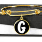 Initial G v3b - 18k Gold Finished Bangle Bracelet