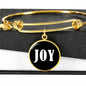 Joy v01w - 18k Gold Finished Bangle Bracelet