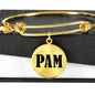 Pam v01 - 18k Gold Finished Bangle Bracelet