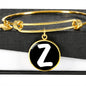 Initial Z v3b - 18k Gold Finished Bangle Bracelet