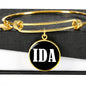 Ida v01w - 18k Gold Finished Bangle Bracelet